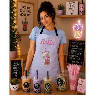boba tea bubble tea  apron