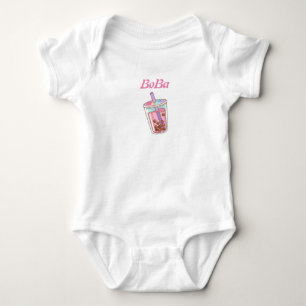 boba tea bubble tea  baby bodysuit