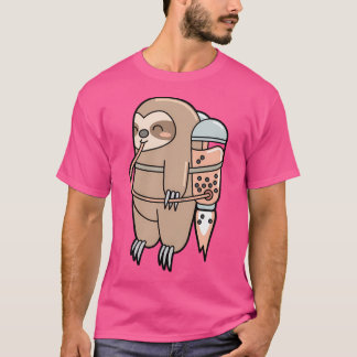 Boba Tea Bubble Tea  Cute Kawaii Sloth T-Shirt