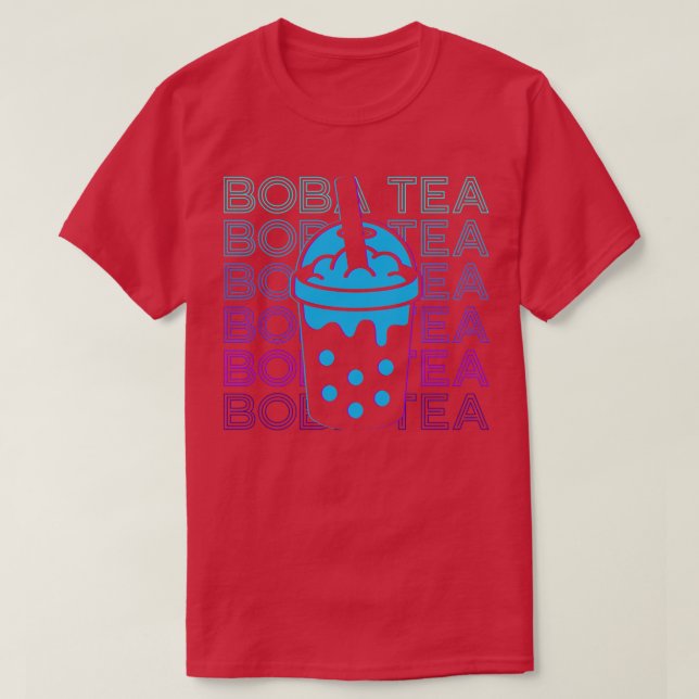 Boba Tea Bubble Tea Milk Tea Retro Gift T-Shirt (Design Front)