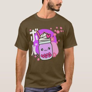 Boba Tea Bubble Tea pink Plum Japan Pastel Kawaii T-Shirt