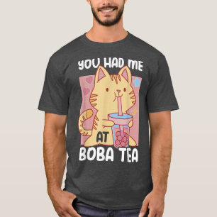 Boba Tea Cat Bubble Tea Kawaii Anime Japanese Milk T-Shirt
