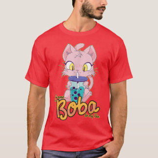 Boba Tea Cat Funny Bubble Tea T-Shirt