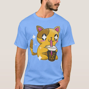 Boba Tea Cat Japan Sweet Otaku  T-Shirt