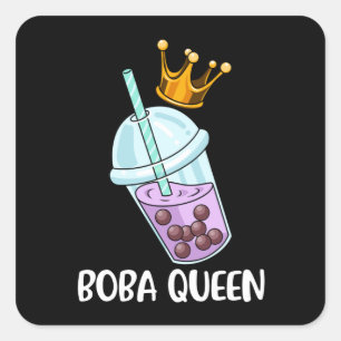 Boba Tea Gift Girls Bubble Tea Gift Women Boba Square Sticker
