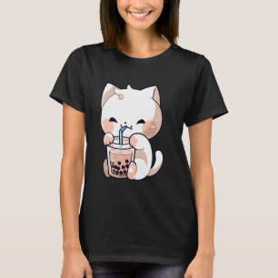 Boba Tea Kawaii Cat Bubble Tea Kitten Cat Kawaii A T-Shirt