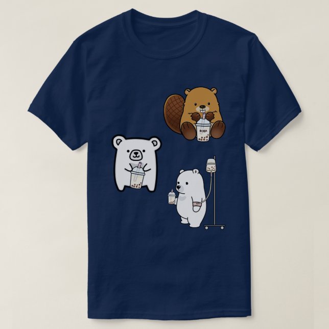 Boba Tea Sticker Set 2 T-Shirt (Design Front)