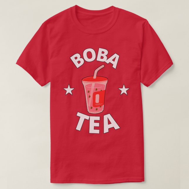 Boba tea strawberry tea T-Shirt (Design Front)