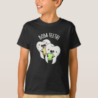 Boba Teeth Funny Boba Tea Pun Dark BG