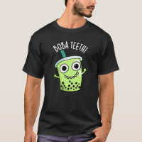 Boba Teeth Funny Boba Tea Pun Dark BG