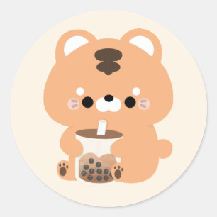 Boba Tiger Classic Round Sticker