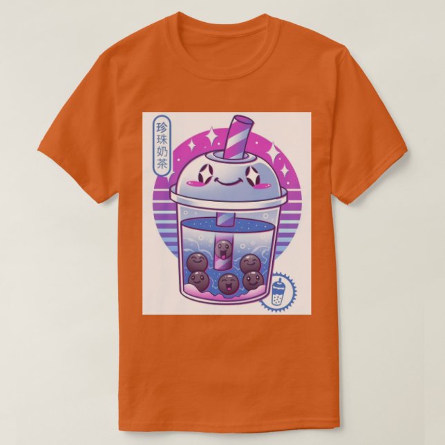Boba Wave Tea  T-Shirt (Design Front)
