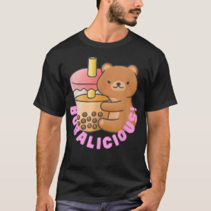 Bobalicious Funny Kawaii Boba Tea Cute Bear Charac T-Shirt