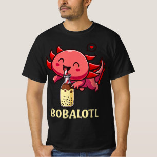 Bobalotl Axolotl Boba Tea Bubble Milk Anime Lover T-Shirt
