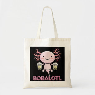 Bobalotl Axolotl Boba Tea Tote Bag