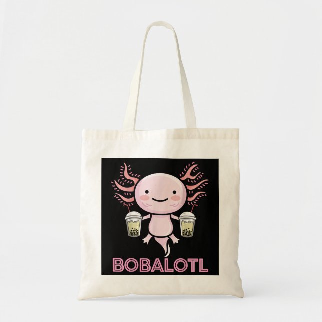 Bobalotl Axolotl Boba Tea  Tote Bag (Front)