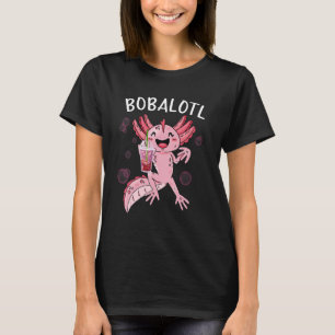 Bobalotl  Axolotl  Cute Axolotl Drinking Boba Tea T-Shirt