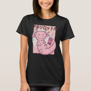 Bobalotl Axolotl Milk Tea Axolotl Drinking Boba Te T-Shirt