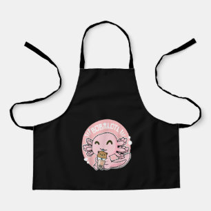 Bobalotl Cute Axolotl Boba Bubble Milk Tea Apron