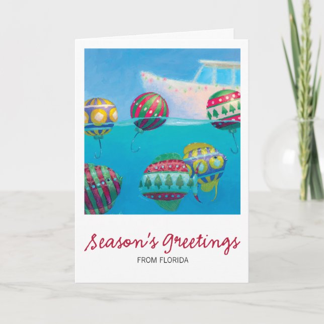 Bobber Fish Bulbs Christmas card (Front)