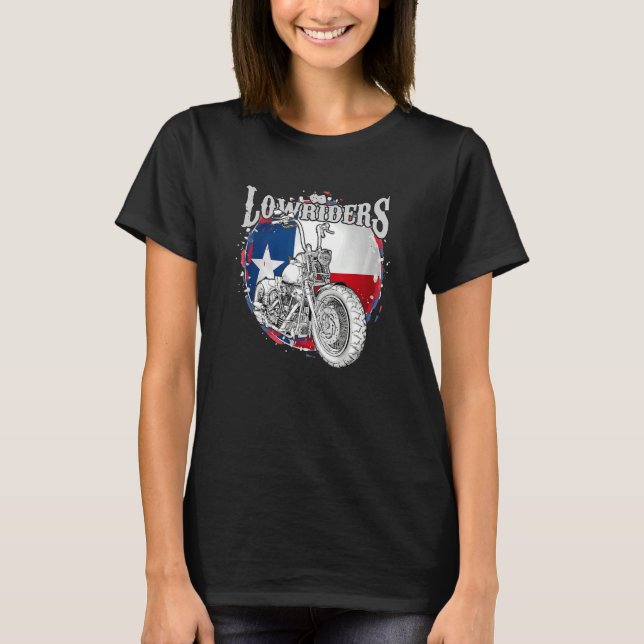 Bobber Low Rider Clothes Chicano Cholo Vicla Lowri T-Shirt (Front)