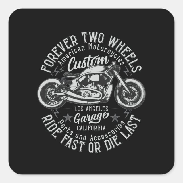 Bobber Motorcycles Square Sticker (Front)