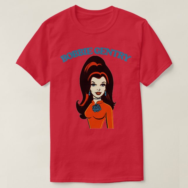 Bobbie Gentry Retro Style Fan Design T-Shirt (Design Front)