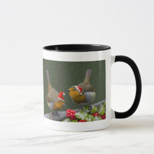 Bobbin' Robins Christmas Mug
