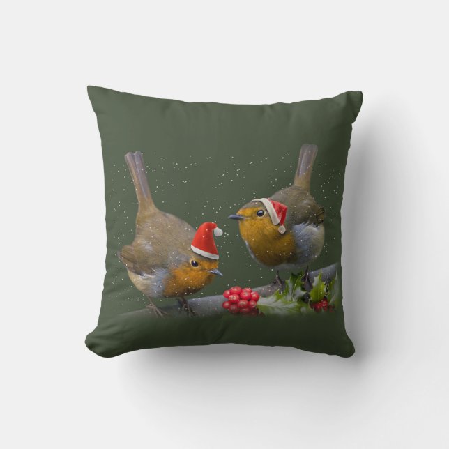 Bobbin' Robins Pillow (Front)