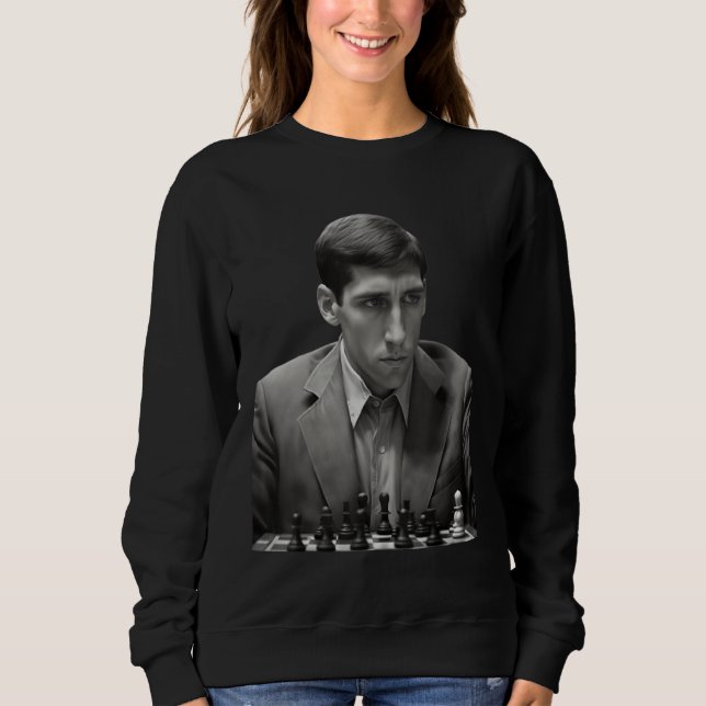 Bobby Behind Chess Board Sweatshirt (Front)