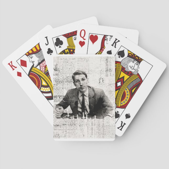 Bobby Fischer Portrait Playing Cards (Back)