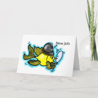 BOBBY FISH funny british policeman Greeting Card