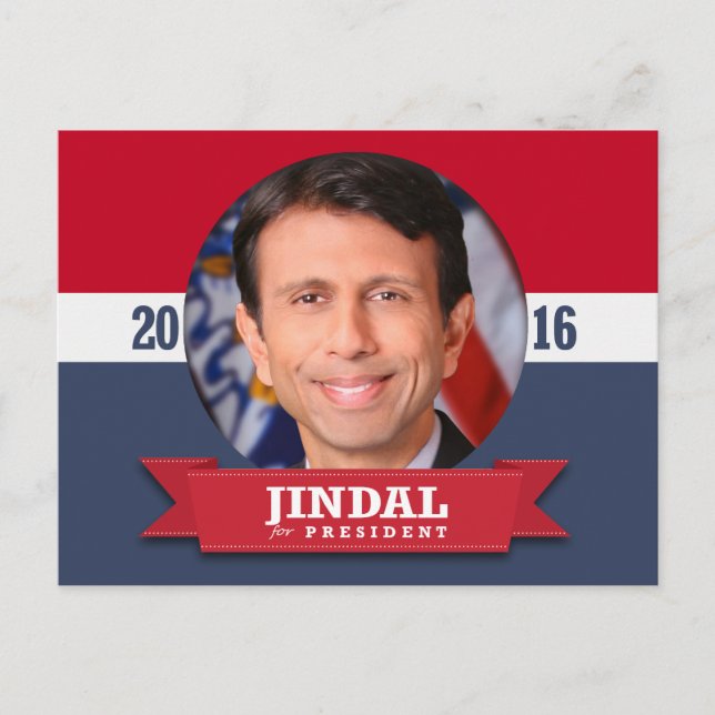 BOBBY JINDAL 2016 POSTCARD (Front)