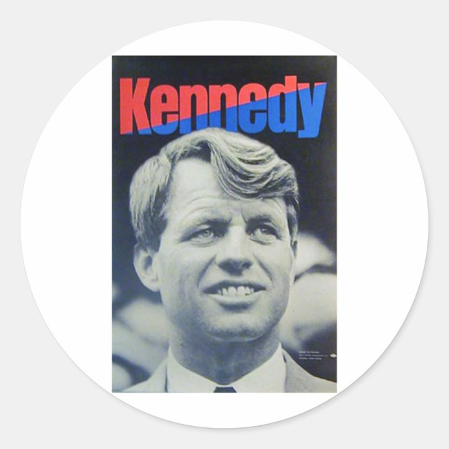 Bobby Kennedy '68 Classic Round Sticker (Front)