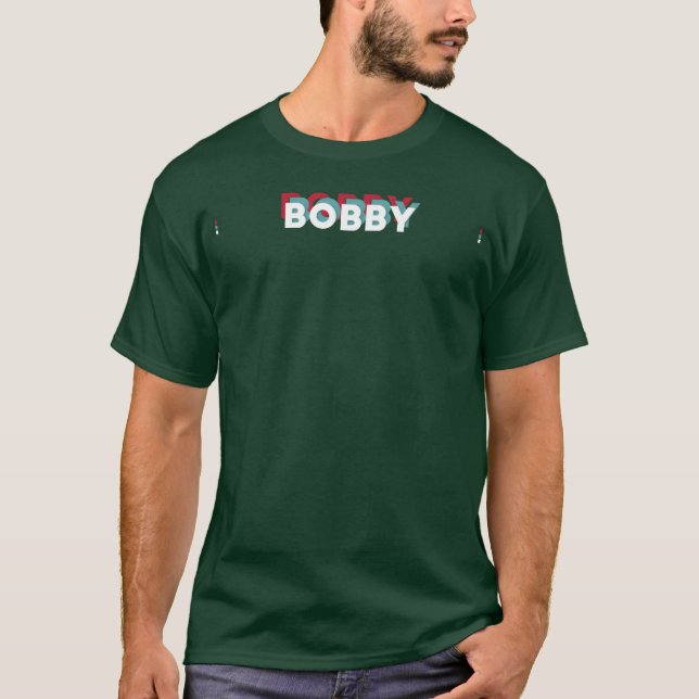 Bobby Name Funny Name Bobby 80s theme T-Shirt (Front)