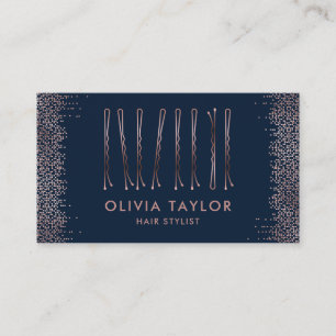 Bobby Pins Hair Stylist Hair Salon Hairdresser Business Card