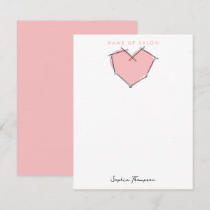 Bobby Pins Logo Hair Stylist Pink Business Card