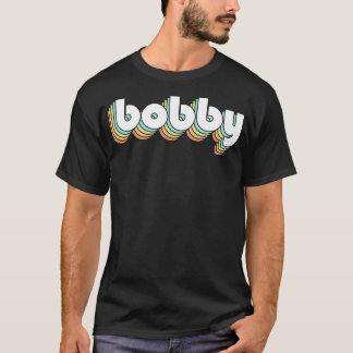 Bobby Retro Rainbow Typography Faded Style T-Shirt
