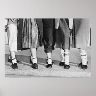 Bobby Socks, 1953. Vintage Photo Poster
