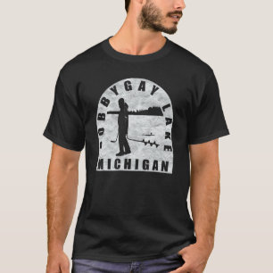 Bobbygay Lake Ice Fishing Michigan T-Shirt