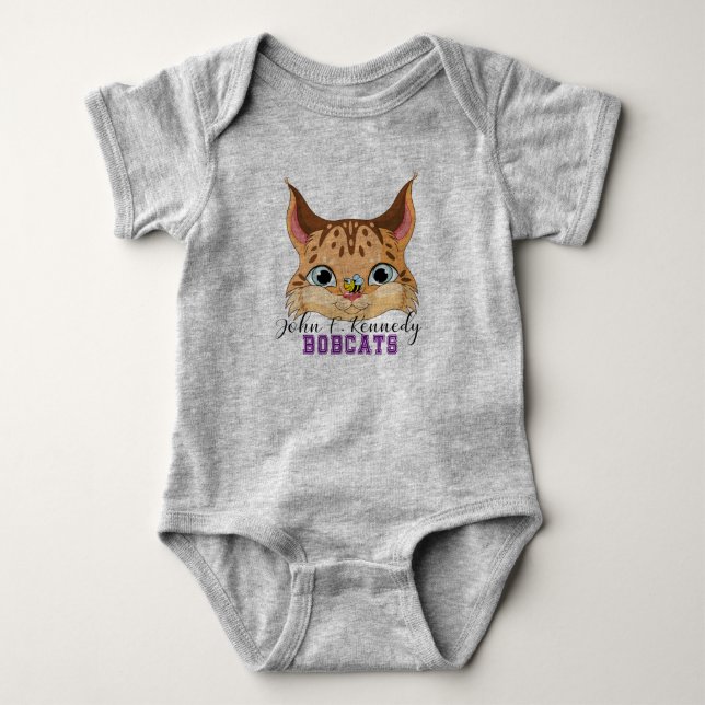 Bobcat babysuit baby bodysuit (Front)