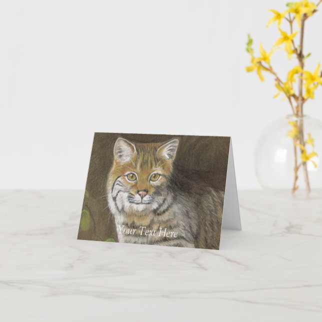 Bobcat Card (Yellow Flower)