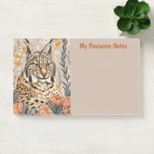 Bobcat Cat Boho My Pawsome Personal Post-it Notes