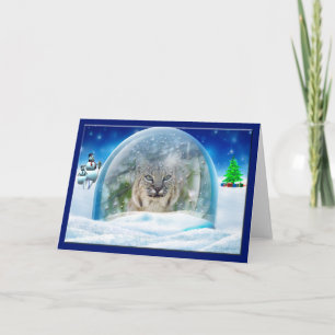Bobcat Christmas Greeting Card