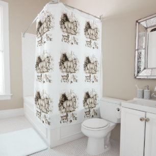Bobcat Family Shower Curtain