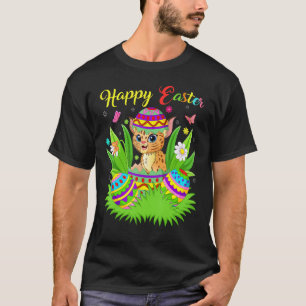 Bobcat   Floral Easter Egg Funny Bobcat Easter T-Shirt