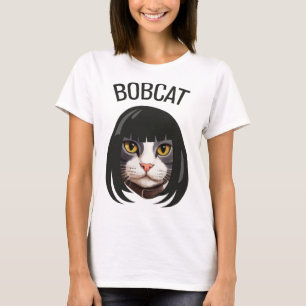 Bobcat Funny Cat Bob Haircut Trending Comedy Cat G T-Shirt
