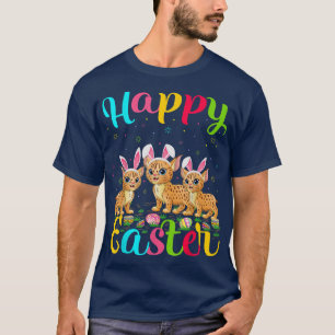 Bobcat Lover Funny Easter Egg Bunny Bobcat Happy E T-Shirt