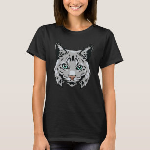 Bobcat Wildcat Staring Cool Animal Head Face Masc T-Shirt