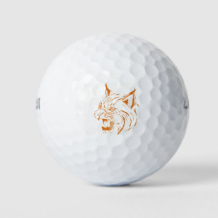 Bobcat Wildlife Feline Cat Wild Cat Animal Tiger Golf Balls